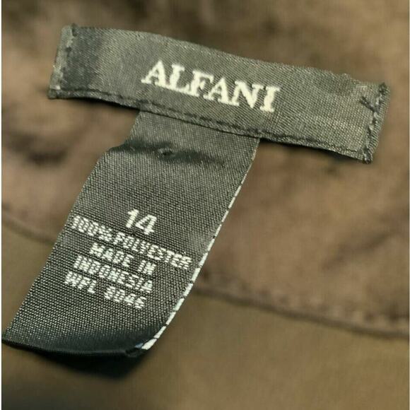 Alfani Midi Dress Women Sz 14 Relaxed A-Line Beaded Crew Neck Sleeveless Casual - Picture 6 of 15